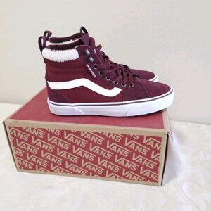 NEW Womens Vans Filmore Hi Top Vanagu Suede Sneakers Shoes 7.5 W Port Royale Red